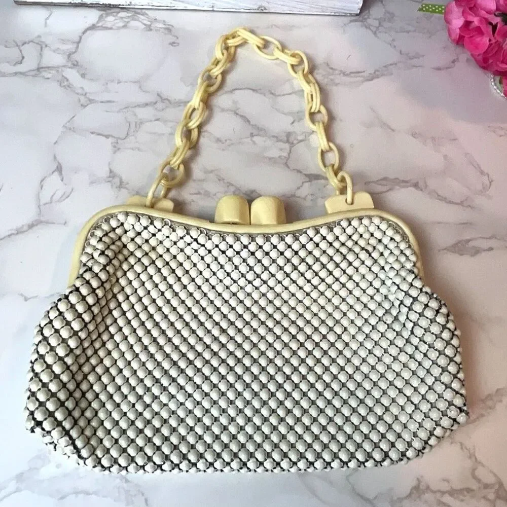 Whiting and Davis Alumesh and Bakelite handbag purse vintage
